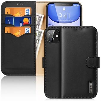 DUX DUCIS Hivo Series Split Leather Wallet Adjustable Stand Cover Flip Case for iPhone 11