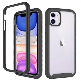 For iPhone 11 6.1 inch Hard Acrylic + PC Back TPU Bumper Phone Case Shockproof Transparent Cover