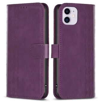 PU Leather Cover for iPhone 11 Bump Proof Imprinted Pattern Wallet Stand Phone Flip Case