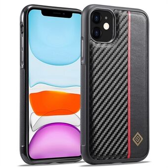 LC.IMEEKE For iPhone 11 Smartphone Case Carbon Fiber Texture PU Leather+TPU+EVA Shell Cover