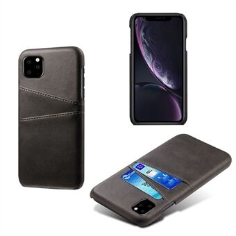 KSQ Double Card Slots PU Leather Coated PC Case for iPhone 11 Pro 5.8 inch (2019)