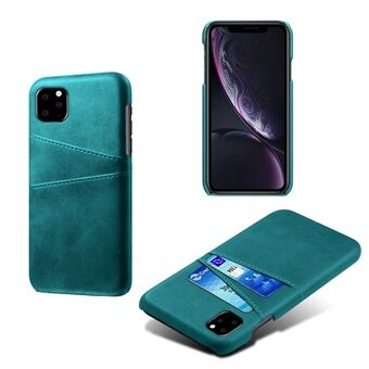 KSQ Double Card Slots PU Leather Coated PC Case for iPhone 11 Pro 5.8 inch (2019)