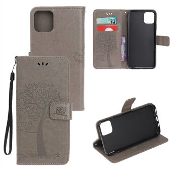 Imprint Tree Owl Leather Wallet Case for iPhone 11 Pro 5.8 inch (2019)