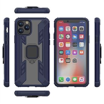 Warrior Style Rotating Ring Kickstand PC + TPU Hybrid Case for iPhone 11 Pro 5.8 inch (2019)