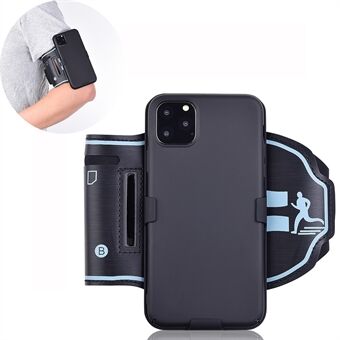 Nylon Glossy Sport Bracelet Case PC Shockproof Phone Cover with Kickstand for iPhone 11 Pro 5.8 inch (2019)