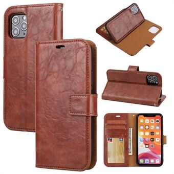 Crazy Horse Skin Unique Leather Cover with Wrist Strap for iPhone 11 Pro 5.8 inch