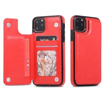 Crazy Horse Leather Coated TPU Phone Case with Card Slots Kickstand Shell for iPhone 11 Pro 5.8-inch