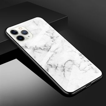 Marble Texture Tempered Glass Back + TPU Combo Phone Cover Case for iPhone 11 Pro 5.8 inch