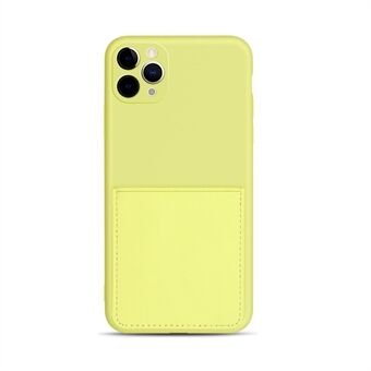 Soft TPU Phone Case with PU Leather Card Slot for iPhone 11 Pro 5.8-inch