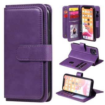 Multi-function 10 Card Slots Wallet TPU+PU Leather Phone Cover for iPhone 11 Pro 5.8 inch