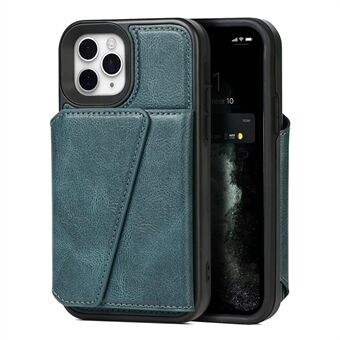 PU Leather Coated TPU Case with Kickstand and Card Slots for iPhone 11 Pro 5.8 inch