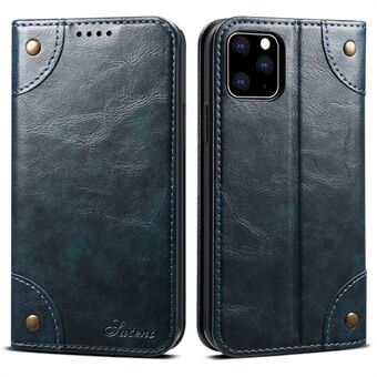 SUTENI 055 Series Shockproof Phone Shell Strong Auto Closure PU Leather+TPU Case Wallet Stand for iPhone 11 Pro 5.8 inch