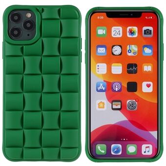 For iPhone 11 Pro 5.8 inch Good Protection Phone Case Silicone Rubberized Shockproof 3D Grid Textured Phone Shell