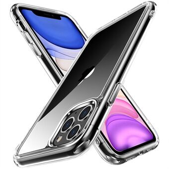 Electroplating Crystal Clear TPU + PC Hybrid Phone Cover for iPhone 11 Pro 5.8 inch, Slim and Lightweight Mobile Phone Accessory