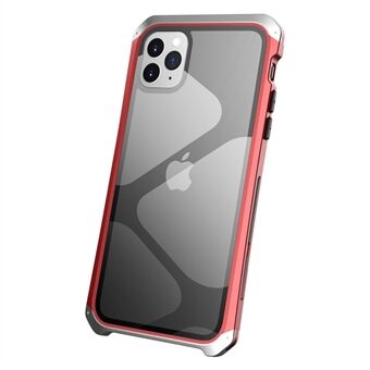 ELEMENT BOX For iPhone 11 Pro 5.8 inch Tempered Glass Panel Transparent Case 3-Piece Design Shockproof Metal Frame Phone Cover