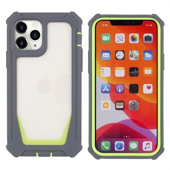 For iPhone 11 Pro Max 6.5 inch TPU Frame + Acrylic Back Protective Cover Stylish Detachable 2-in-1 Shell