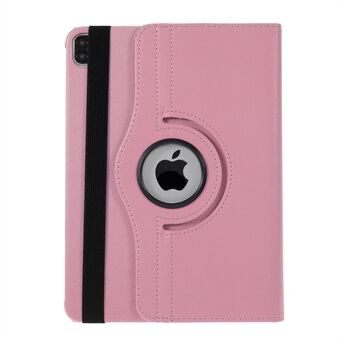 Litchi Skin Leather Case Cover with Rotating Stand for iPad Pro 12.9-inch (2020)