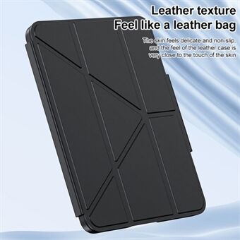 For iPad Pro 12.9 (2020) / (2021) / (2022) Origami Stand Case PU Leather Auto Sleep / Wake Tablet Cover with Pencil Slot - Black