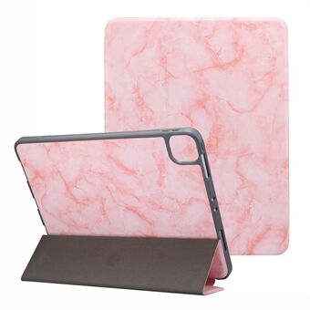 Marble Pattern Tri-fold Stand Auto Wake/Sleep Leather Tablet Case with Pen Slot for iPad Pro 11-inch (2021)/(2020)/(2018)