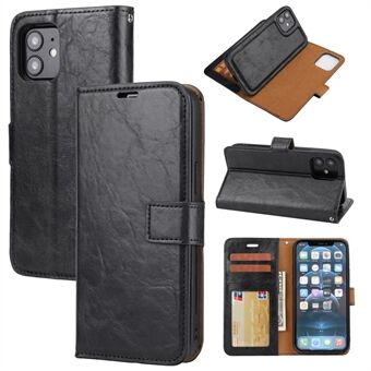 Crazy Horse Skin Unique Leather Case Cover for iPhone 12 mini 5.4 inch