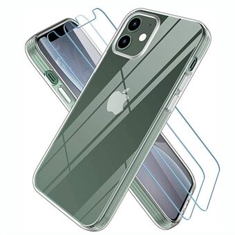 TPU Case for iPhone 12 mini Cover with Tempered Glass Screen Protector