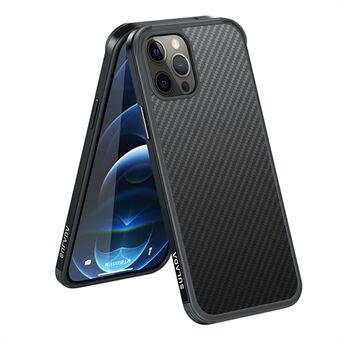 SULADA Fashionable Carbon Fiber Texture Hybrid Phone Cover Case for iPhone 12 mini