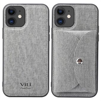 VILI T Series Detachable Magnetic Absorption Wallet Leather Skin TPU Back Case for iPhone 12 mini 5.4 inch