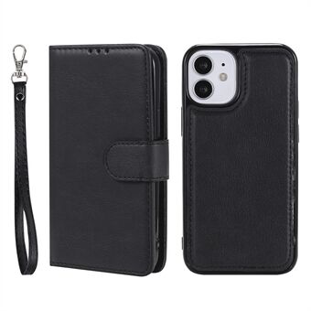 2 in 1 Folio Flap Full Protection Slots Wallet Case Phone Cover with Stand for Apple iPhone 12 mini 5.4 inch