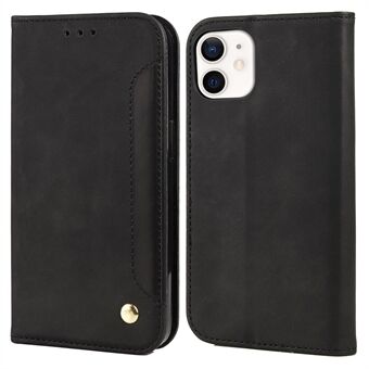 Hardware Decor Skin-Touch Leather Splicing Phone Case with Wallet and Stand for iPhone 12 mini 5.4 inch