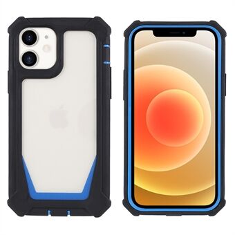 For iPhone 12 mini 5.4 inch Soft TPU Frame + Durable Acrylic Back Precise Cutout Detachable 2-in-1 Phone Case