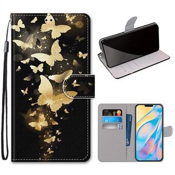 Printing Skin Leather with Wallet Cover with Strap for iPhone 12 Pro/12