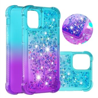 Shockproof Gradient Glitter Powder Quicksand TPU Back Case for iPhone 12 Pro/12