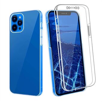 Hybrid PET + TPU + Acrylic Clear Full Coverage Shell Case for iPhone 12 Pro/12