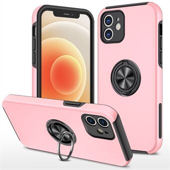 Full Protection Hybrid Phone Cover Case Ring Shape Kickstand Design for iPhone 12