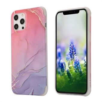 IMD Marble Pattern Sockproof TPU Cover for iPhone 12 Pro / iPhone 12