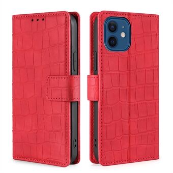 Crocodile Texture Design Stand Wallet Leather Phone Cover Case for iPhone 12 Pro / iPhone 12