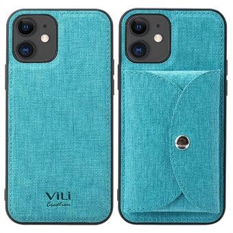 VILI T Series Movable Magnetic Absorption Wallet Leather Coated TPU Phone Case for iPhone 12 Pro / 12 6.1 inch