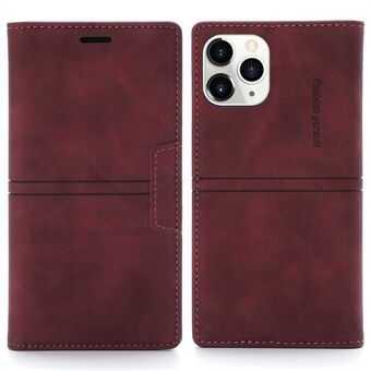 Auto-absorbed Folio Flip PU Leather Wallet Stand Phone Cover Shell for iPhone 12 / 12 Pro 6.1 inch