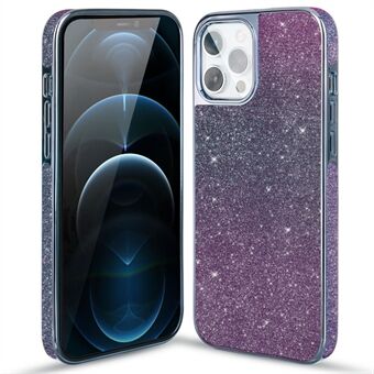 KINGXBAR Color Changing Glitter PC Back Panel + TPU Frame Phone Case Shell for iPhone 12 / 12 Pro