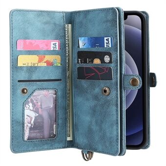 MEGSHI 021 Series Shockproof Detachable 2-in-1 Magnetic Wallet Design Phone Cover with Stand for iPhone 12/12 Pro 6.1 inch