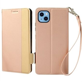 For iPhone 12 / 12 Pro 6.1 inch Contrast Color PU Leather Case Dual Magnetic Clasp Card Holder Phone Stand Cover