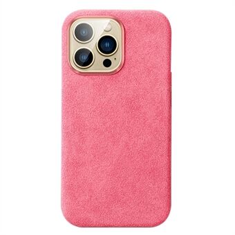 For iPhone 12 / 12 Pro 6.1 inch Back Cover, Compatible with MagSafe Scratch Proof Genuine Leather Coated PC Phone Case with Metal Button