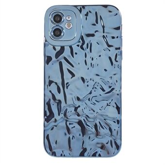 Soft TPU Phone Case for iPhone 12 , Electroplating Wrinkled Uneven Phone Cover