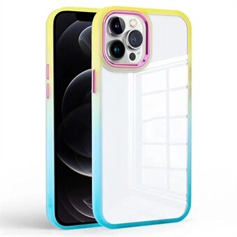 For iPhone 12 6.1 inch / 12 Pro 6.1 inch Gradient Protective Case Clear TPU + PC Phone Cover