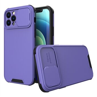 Non-Slip Design Good Slide Camera Lens Protection Shockproof Phone Case for iPhone 12 Pro - Purple