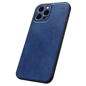 SULADA Protective Case Litchi Texture Precise Cutout Light Slim PC + TPU + PU Leather Cover for iPhone 12 Pro 6.1 inch