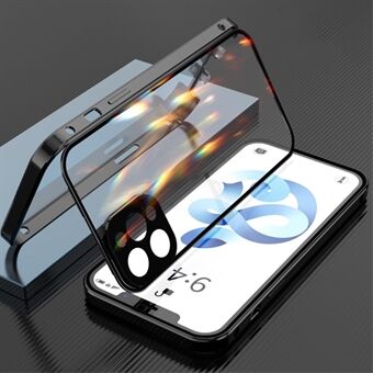 Precision Hole Double-sided Tempered Glass Double Buckle with Full Cover Camera Protective Phone Case for iPhone 12 Pro