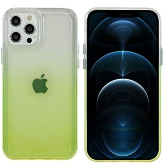 Gradient TPU Phone Case for iPhone 12 Pro 6.1 inch, Back Cover with Electroplating Buttons Design