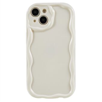 For iPhone 12 Pro 6.1 inch Wave Design Smartphone Cover Soft TPU Anti-scratch Phone Case - White