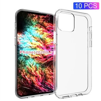 10Pcs/Pack Soft TPU Back Cover with Anti-watermark Inner for iPhone 12 Pro Max 6.7 inch